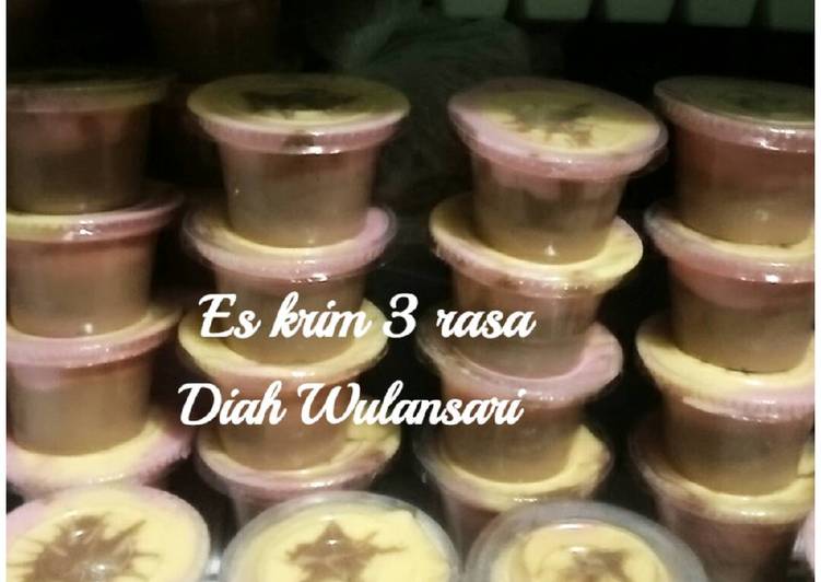 resep masakan Es krim 3 rasa