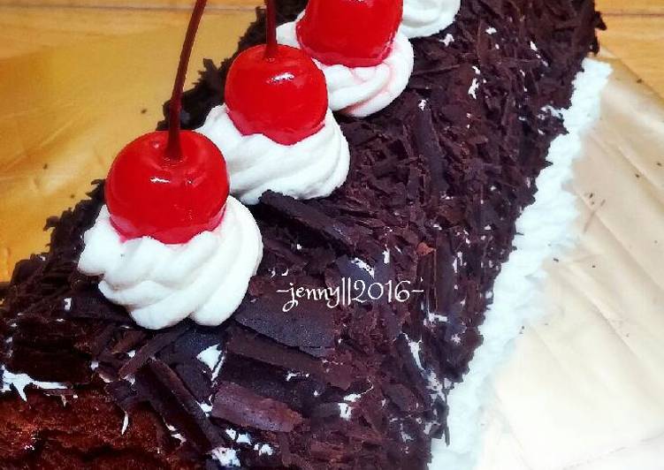 resep Blackforest Roll Cake