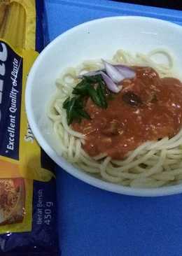 Spagheti saus barbeque jamur sosis alafonte