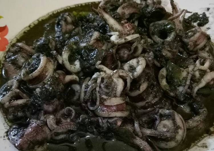 gambar untuk resep makanan Cumi Tinta Sambal Hijau