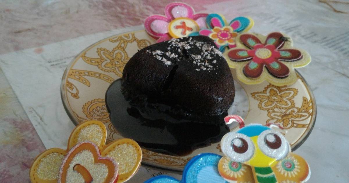 Resep STEAM CHOCO LAVA no bake, no mixer, no rempong