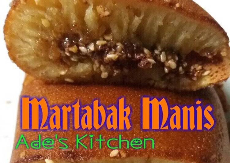 cara membuat Martabak Manis Isi Kacang Wijen Meises