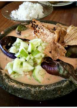 Pecak terong tempe bakar