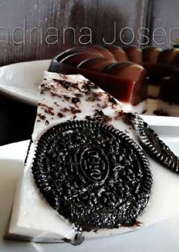 Pudding lapis coklat leci susu oreo