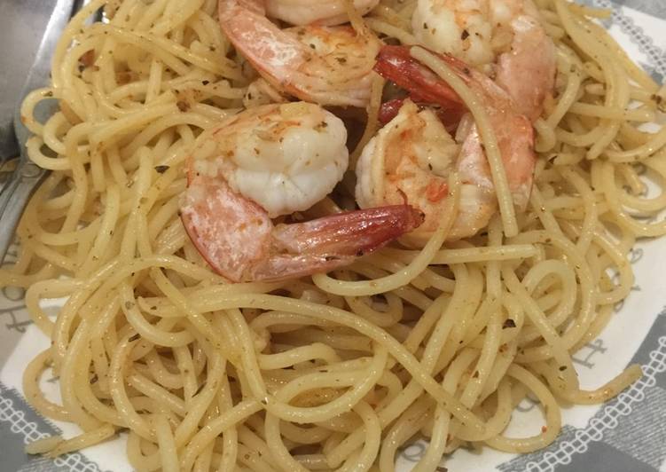 cara membuat Spaghetti aglio olio seafood