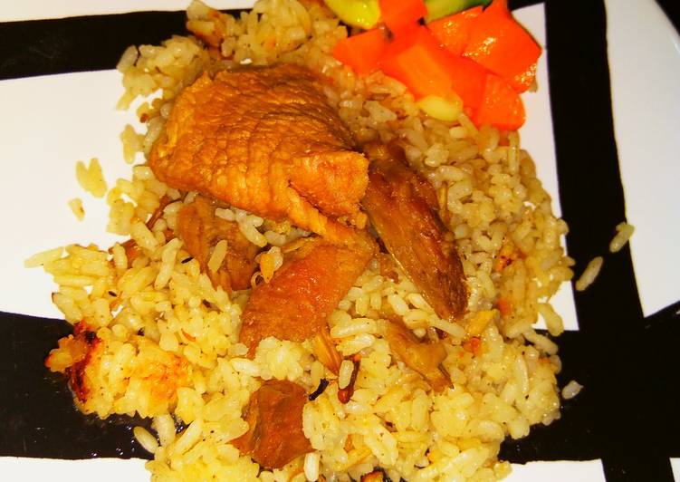 resep makanan Nasi kebuli sapi,praktis (masak dengan magicom)