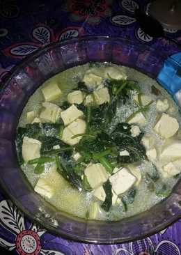 Sayur bobor bayam + tahu