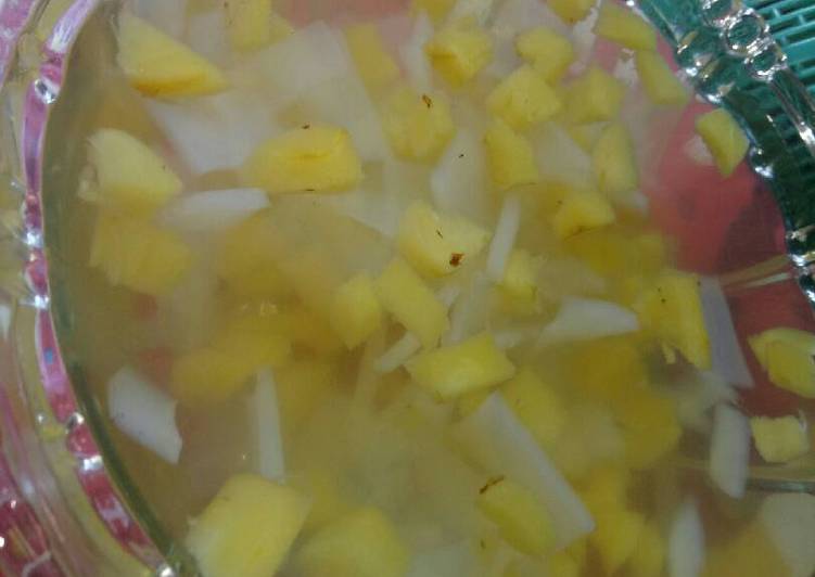 resep lengkap untuk Sirup nanas coco(es buah nanas)