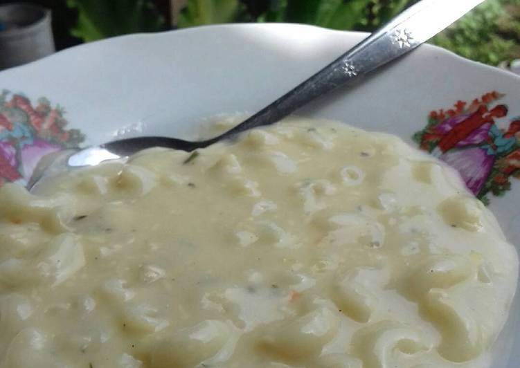 bahan dan cara membuat Mac n Cheese ala anak kos