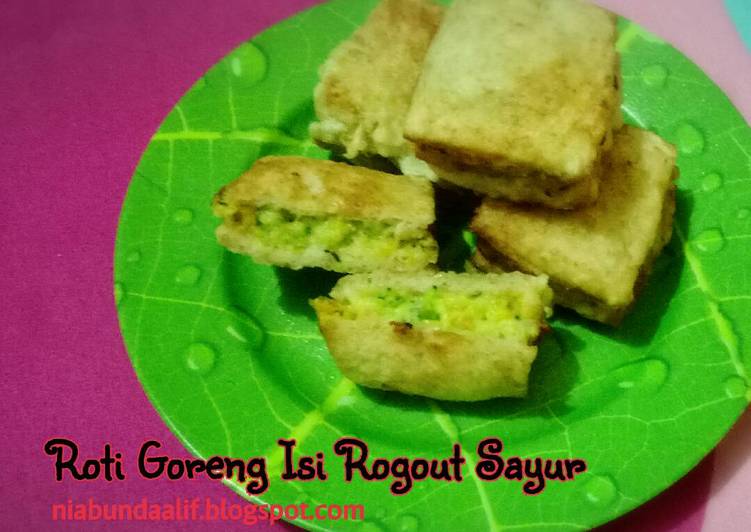 gambar untuk cara membuat Roti Goreng Isi Rogout Sayur (toddler meal)