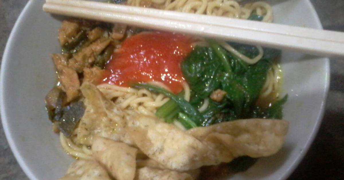 Resep Mie ayam ala pedagang kaki lima ala ria roar