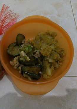 Mashed Sweet Potato feat Terong Saus Telur