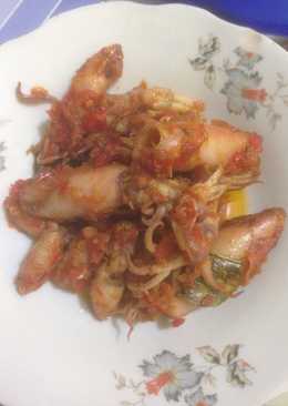 Cumi asin balado simple