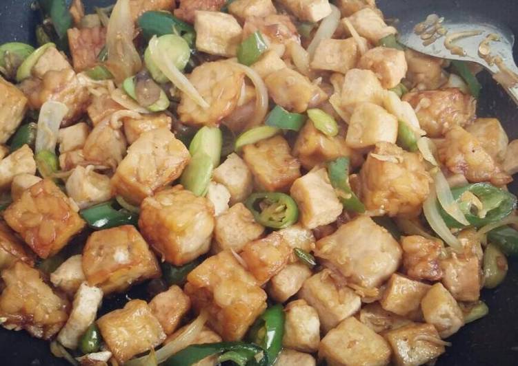 gambar untuk resep makanan Oseng Tahu Tempe Pete Teri Cabai Hijau