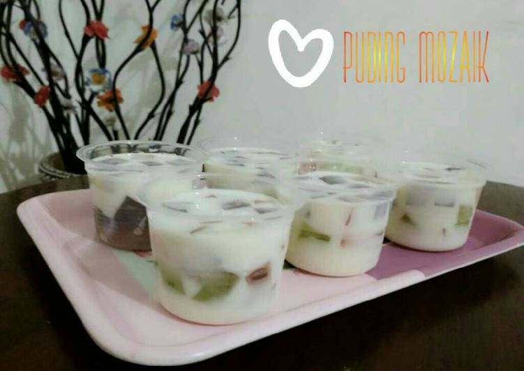 resep masakan Puding Mozaik