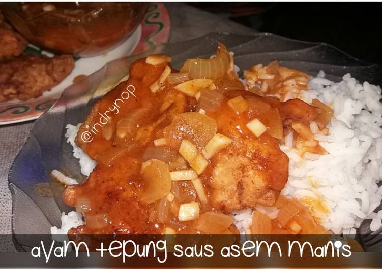 resep Ayam tepung saus asem manis ??