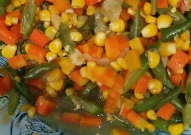 resep lengkap untuk Tumis buncis wortel jagung