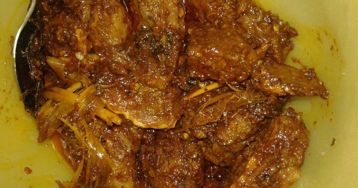 37 resep rendang sapi tanpa kelapa sangrai enak dan 