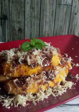 Pisang goreng teflon, keju cokelat