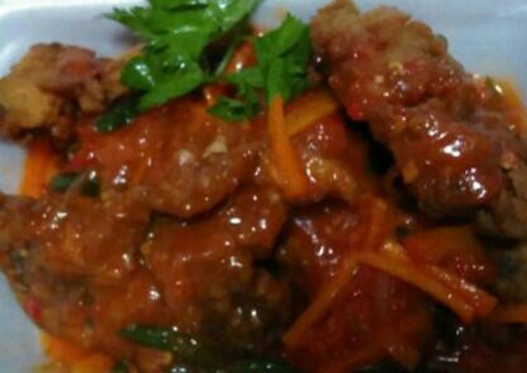 resep lengkap untuk Gurame filet saos asam manis pedas maknyuuuus