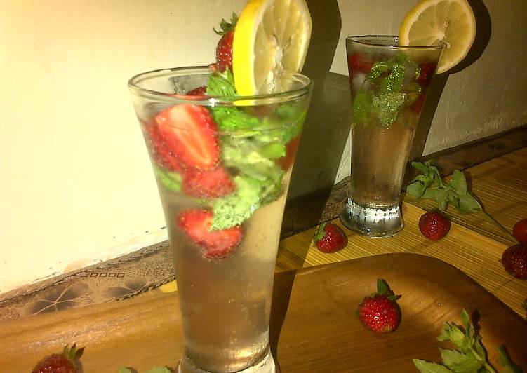 resep masakan Strawberry Mojito