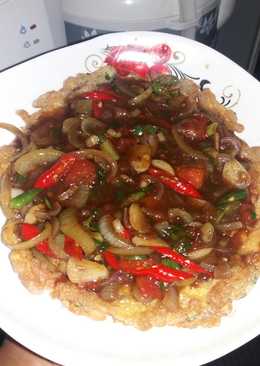 Telur dadar saos teriyaki