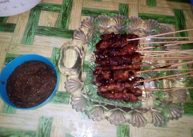 resep Sate Ayam Teflon Saos Kacang