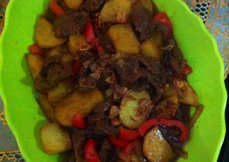 resep Daging n kentang teriyaki