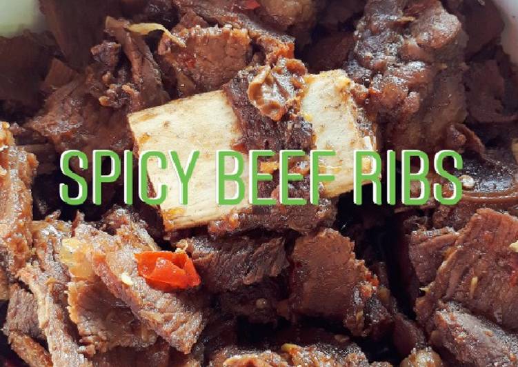 resep lengkap untuk Spicy Beef Ribs