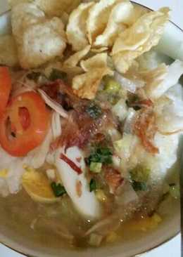 Buryam sederhana (bubur ayam) kuah