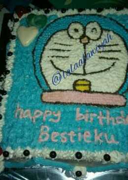 Birthday Cake Doraemon (panggang & kukus)