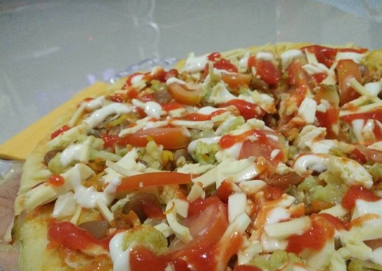 gambar untuk cara membuat Pizza teflon topping sayuran (simpel dan sehat)