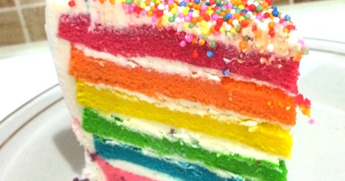 Resep Rainbow Cake Resep Rainbow Cake