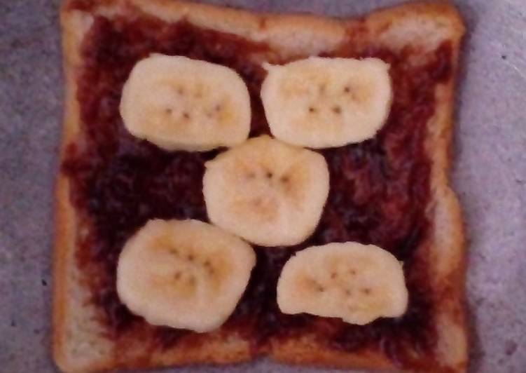 gambar untuk resep makanan Roti Bakar Sandwich Choco Banana