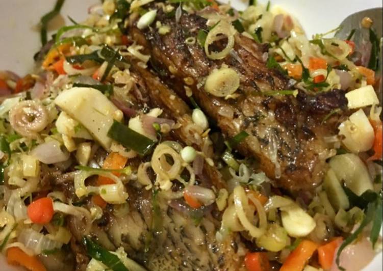 Kakap goreng sambel matah recipe main photo