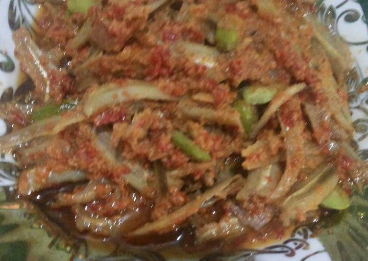 resep lengkap untuk Sambal tanak ikan teri + pete