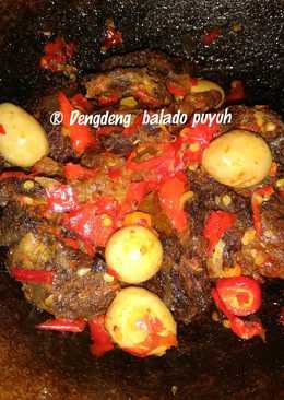 Dendeng balado telor puyuh