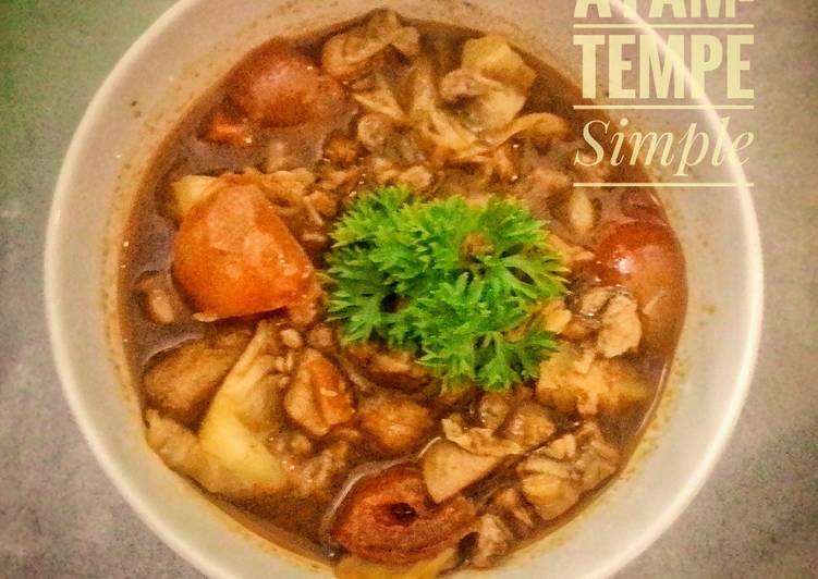 bahan dan cara membuat Tongseng Ayam Tempe Simple