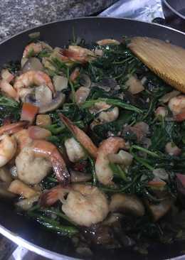 Tumis Kangkung Udang Jamur  #BikinRamadhanBerkesan#menu3