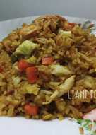Nasgor sayur plus bakso ikan, gurih bikin tambo
