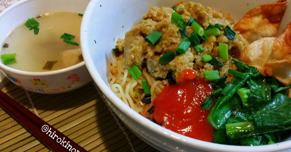 Resep Mie ayam jamur abang2 ala Nibras Alfian @Hirokinomama_