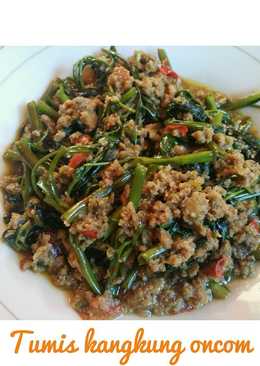 Tumis kangkung Oncom