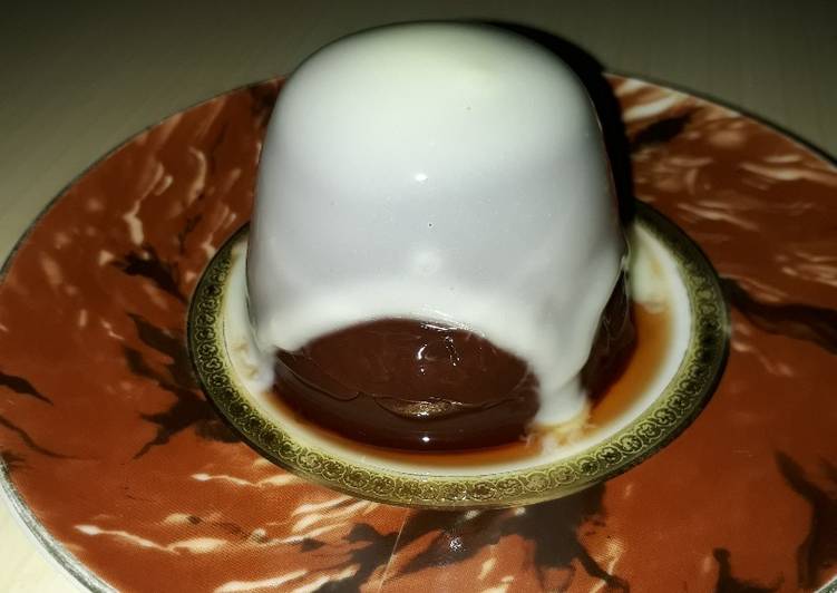 gambar untuk cara membuat Puding coklat simple vla