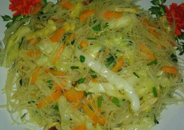 resep lengkap untuk Bihun Goreng putih