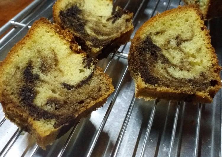 resep masakan Marble Cake Koko Law Thomaz (1/2 Resep)