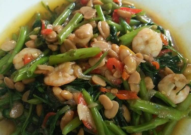 resep makanan Cah kangkung udang tauco kak andin