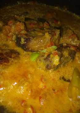 Balado ikan asap kuah santan