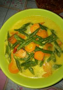 Kacang panjang+wortel kuah santan kuning