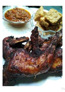 Ayam penyet bakar sambal cabe rawit