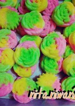 Bolu Kukus mawar Rainbow